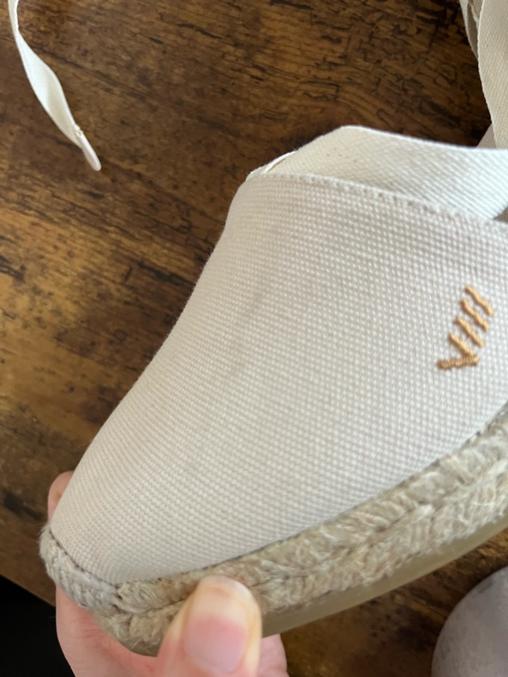 Viscata Barcelona Escala Canvas Espadrille Wedges Shoes Size 37 - Picture 11 of 11
